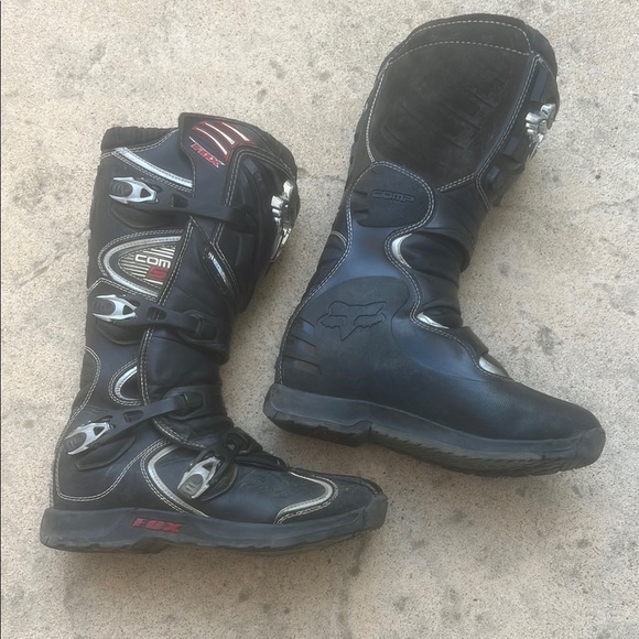 FOX COMP 5 Men's Black Motorcross Riding Boot Size 12 - Picture 1 of 11
